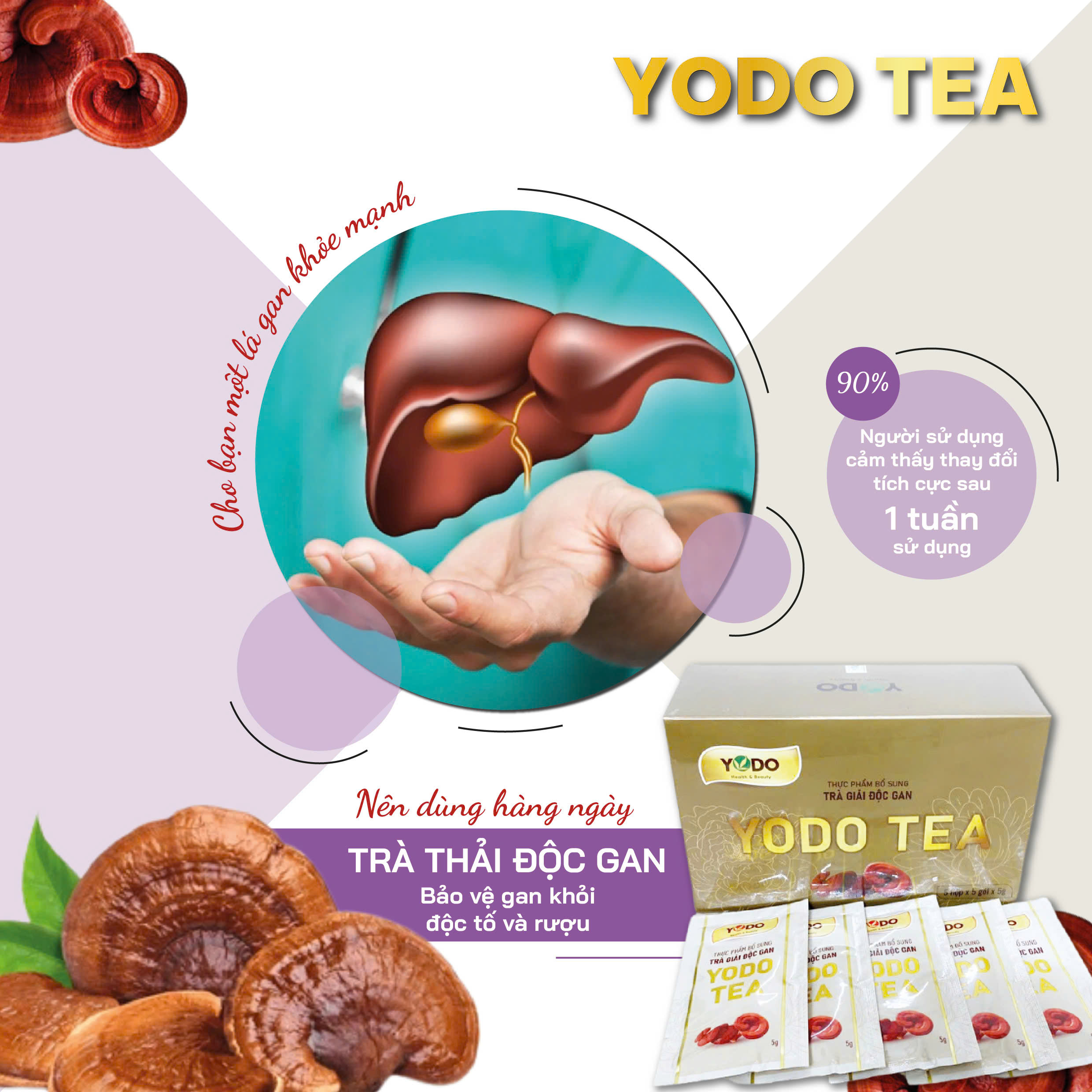 Trà thảo mộc giải rượu yodo tea